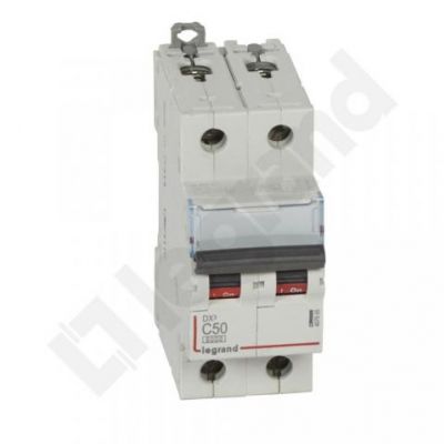 Wyłącznik Nadprądowy S 302 2P C50A 6kA DX3 407805 LEGRAND (407805)