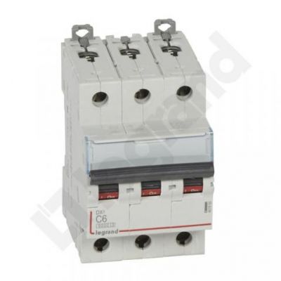 Wyłącznik Nadprądowy S 303 3P C6A 6kA DX3 407855 LEGRAND (407855)