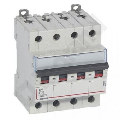 Wyłącznik Nadprądowy S 304 4P C3A 6kA DX3 407922 LEGRAND (407922)