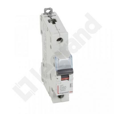 Wyłącznik Nadprądowy S 301 1P D50A 6kA DX3 407976 LEGRAND (407976)