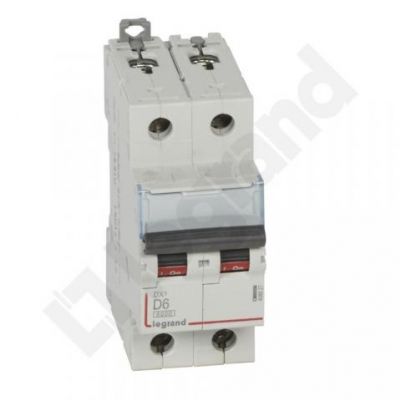 Wyłącznik Nadprądowy S 302 2P D6A 6kA DX3 408027 LEGRAND (408027)