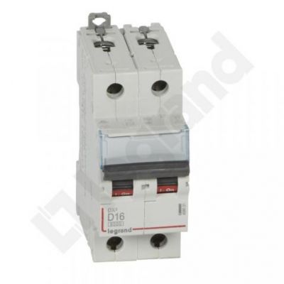 Wyłącznik Nadprądowy S 302 2P D16A 6kA DX3 408031 LEGRAND (408031)