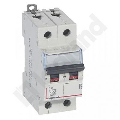 Wyłącznik Nadprądowy S 302 2P D50A 6kA DX3 408036 LEGRAND (408036)
