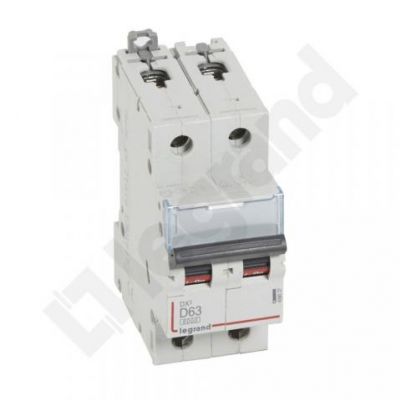 Wyłącznik Nadprądowy S 302 2P D63A 6kA DX3 408037 LEGRAND (408037)