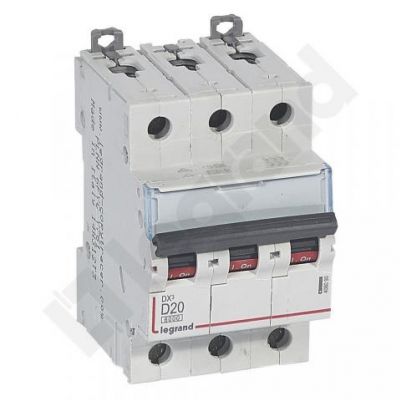 Wyłącznik Nadprądowy S 303 3P D20A 6kA DX3 408090 LEGRAND (408090)