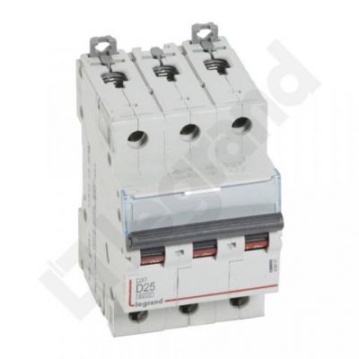 Wyłącznik Nadprądowy S 303 3P D25A 6kA DX3 408091 LEGRAND (408091)