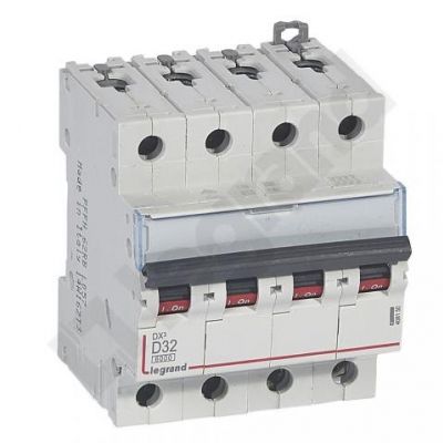 Wyłącznik Nadprądowy S 304 4P D32A 6kA DX3 408150 LEGRAND (408150)