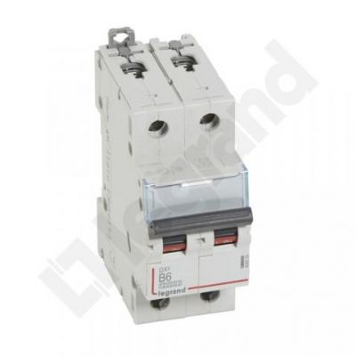 Wyłącznik Nadprądowy S 312 2P B6A 10000A DX3 408939 LEGRAND (408939)