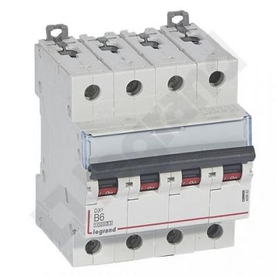Wyłącznik Nadprądowy S 314 4P B6A 10000A DX3 409062 LEGRAND (409062)