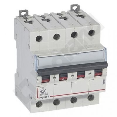 Wyłącznik Nadprądowy S 314 4P B20A 10000A DX3 409066 LEGRAND (409066)