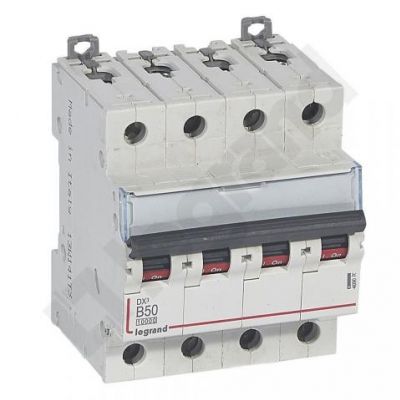 Wyłącznik Nadprądowy S 314 4P B50A 10000A DX3 409070 LEGRAND (409070)
