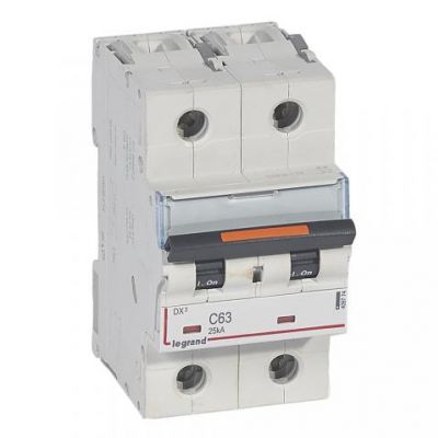 Wyłącznik Nadprądowy S322 C63 2P 63A 25Ka DX3 409774 LEGRAND (409774)