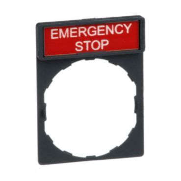 Harmony XB4 Ramka 30X40mm do mocowania etykiet o wymiarach 8X27mm &quot;EMERGENCY STOP&quot; ZBY2330 SCHNEIDER (ZBY2330)