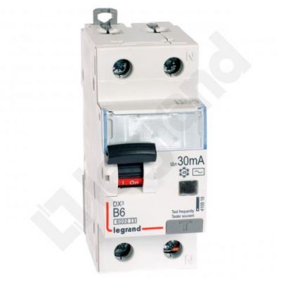 Wyłącznik Różnicowo-Nadprądowy 2P 6A B 0,03A Typ AC P312 DX3 410918 LEGRAND (410918)