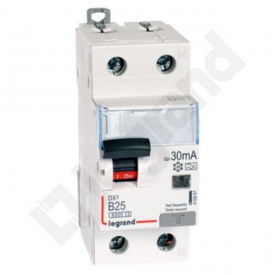 Wyłącznik Różnicowo-Nadprądowy 2P 25A B 0,03A Typa P312 DX3 410967 LEGRAND (410967)