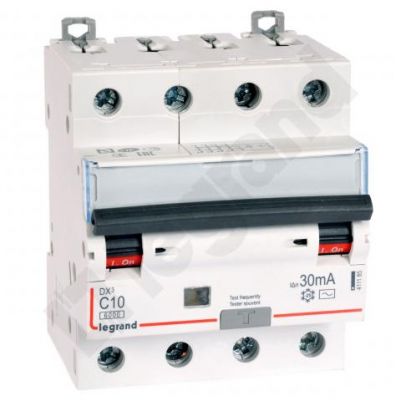 Wyłącznik Różnicowo-Nadprądowy 4P 10A C 0,03A Typ AC P314 DX3 411185 LEGRAND (411185)