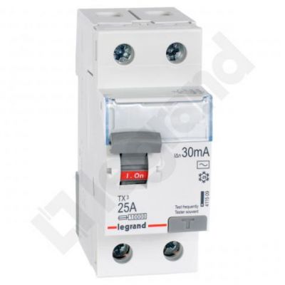 Wyłącznik Różnicowoprądowy 2P 25A 0,03A Typ AC P302 TX3 411509 LEGRAND (411509)