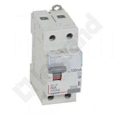 Wyłącznik Różnicowoprądowy P 302 2P 80A 100Ma Typ AC DX3 411517 LEGRAND (411517)