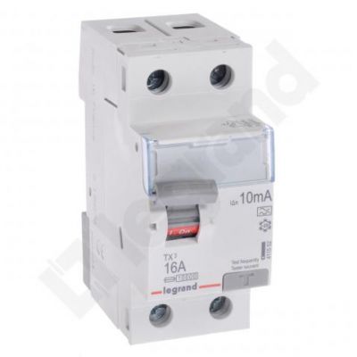 Wyłącznik Różnicowoprądowy P 302 2P 16A 10Ma Typa TX3 411552 LEGRAND (411552)