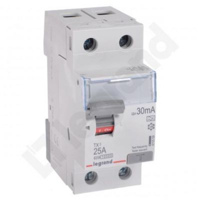 Wyłącznik Różnicowoprądowy 2P 25A 0,03A Typa P302 TX3 411559 LEGRAND (411559)