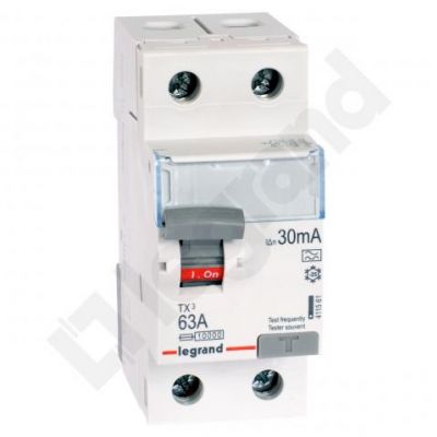 Wyłącznik Różnicowoprądowy P 302 2P 63A 30Ma Typa TX3 411561 LEGRAND (411561)
