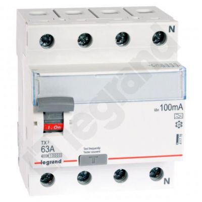Wyłącznik Różnicowoprądowy P 304 4P 63A 100Ma Typa TX3 411776 LEGRAND (411776)