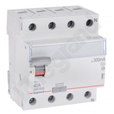 Wyłącznik Różnicowoprądowy P 304 4P 40A 300Ma Typa TX3 411785 LEGRAND (411785)
