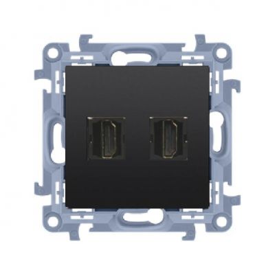 Simon 10 Gniazdo podwójne HDMI ver.1.4 (moduł) czarny CGHDMI2.01/49 (CGHDMI2.01/49)