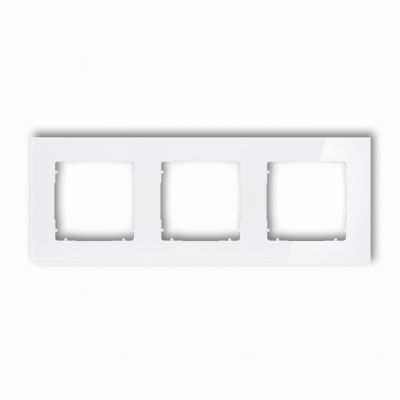KARLIK ICON Ramka potrójna kwadratowa - efekt szkła (ramka: biała; spód: biały) biały 0-0-IRSK-3 (0-0-IRSK-3)