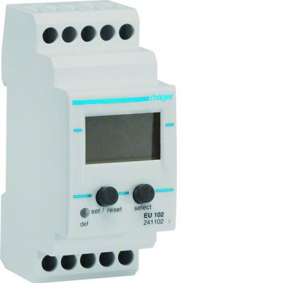 HAGER  Przekaźnik kontroli napięcia 1-fazowy, wyświetlacz LCD EU102 (EU102)