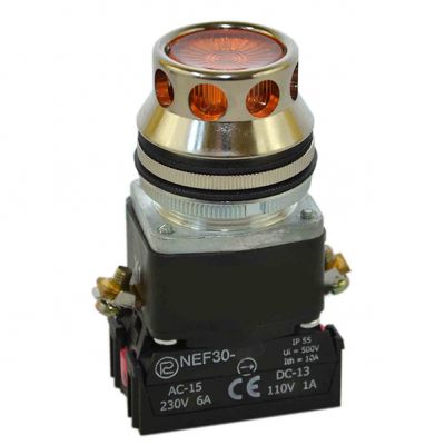 Przycisk NEF30-KLD Y/24V-230V żółty (W0-NEF30-KLD Y G)
