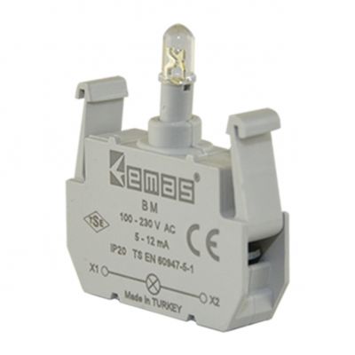 Element podświetlający do przycisków B LED 100-230V AC/DC żółty (T0-BS)