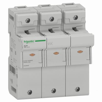 Podstawa bezpiecznikowa Acti9 SBI 3P 125A rozmiar wkładki 22x58mm SBI-125-3 A9GSB392 SCHNEIDER (A9GSB392)