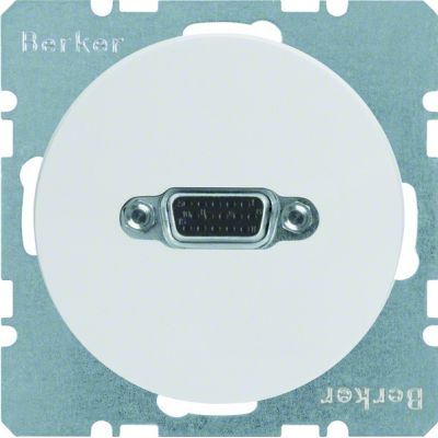 BERKER R.1/R.3 Gniazdo VGA zaciski śrubowe biały 3315412089 HAGER (3315412089)