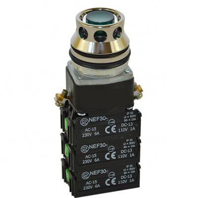 Przycisk NEF30-UKL2X4Y/24V zielony (W0-NEF30-UKL 2X4Y Z)