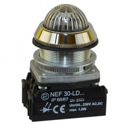 Lampka NEF30LDSB 24V-230V biała (W0-LDU1-NEF30LDSB B)