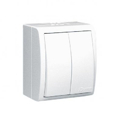 Simon Aquarius Łącznik świecznikowy bryzgoszczelny IP54 10A 250V zaciski śrubowe biały AQW5/11 KONTAKT (AQW5/11)