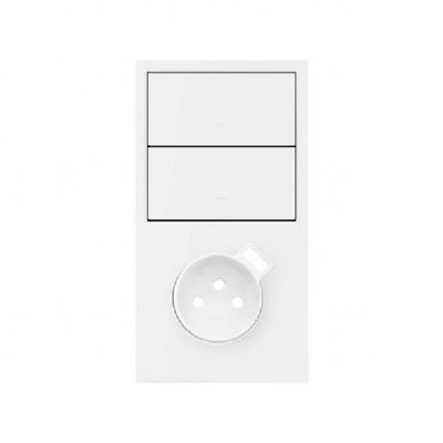 SIMON 100 W100-10020233x-230 Panel 2-krotny pion: 2 klawisze + gniazdo z zintegrowaną ładowarką USB; 10020233-230 KONTAKT (10020233-230)