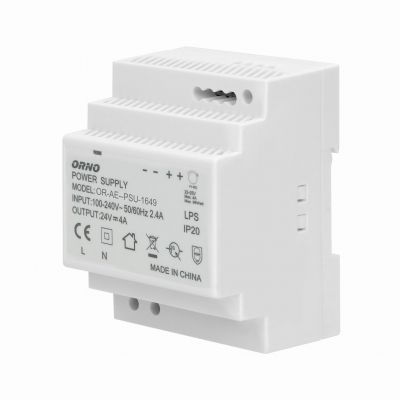 Zasilacz na szynę DIN 24VDC, 4A, 100W, szerokość 4 moduły OR-PSU-1649 ORNO (OR-PSU-1649)