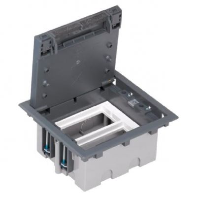 Simon Connect Puszka podłogowa 2-modułowa 4x K45 gł. 93mm + SM202/9 szary SF210/1 KONTAKT (SF210/1)