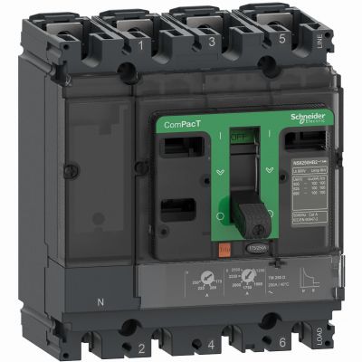 Wyłącznik mocy ComPacT NSX NSX100B TM100D 4P 25kA C10B4TM100 SCHNEIDER (C10B4TM100)