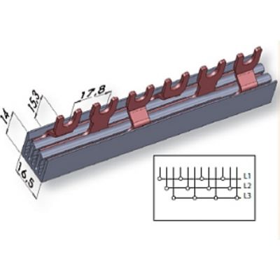 Izolowana szyna zbiorcza IZ12/3F/9 002921017 ETI (002921017)