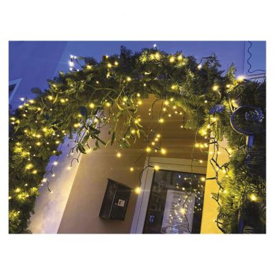 Lampki choinkowe sople XMAS różne tryby 9W 600LED 10m IP44 ciepły biały D4CW03 EMOS (D4CW03)