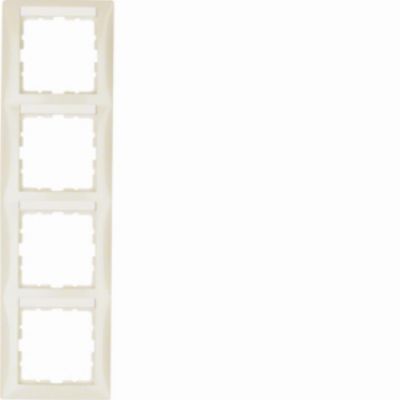 B.Kwadrat Ramka 4-krotna pionowa z polem opisowym, kremowy, połysk (10148912)