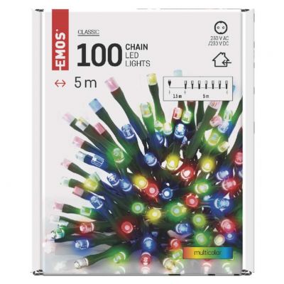 Lampki choinkowe Classic 100LED 5m multikolor IP20 EMOS (D4GM02)