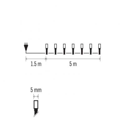 Lampki choinkowe Classic 100LED 5m multikolor IP20 EMOS (D4GM02)