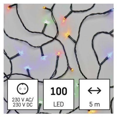 Lampki choinkowe Classic 100LED 5m multikolor IP20 EMOS (D4GM02)