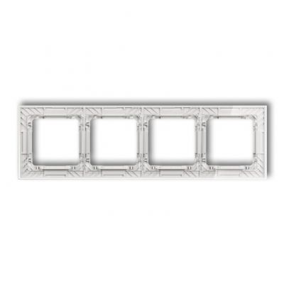 KARLIK DECO Ramka uniwersalna poczwórna transparentna DECO Art - efekt szkła (ramka: transparentna; spód: biały) transparentny 52-0-DRS-4 (52-0-DRS-4)