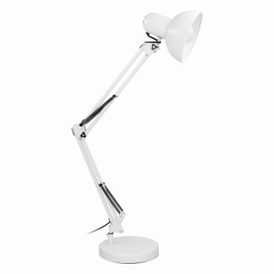 DEON, lampa biurkowa, 60W, E27, wysoka, stal, biała DL-2/W ORNO (DL-2/W)