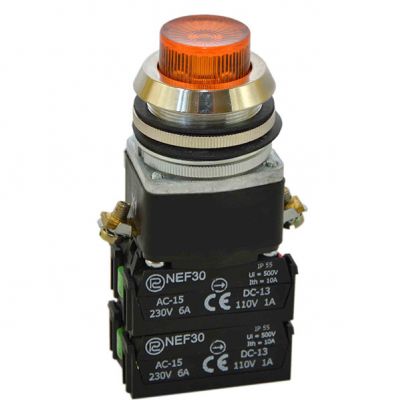 Przycisk NEF30-WL2X2Y/24V/W3 żółty (W0-NEF30-WL 2X2Y/W3 G)